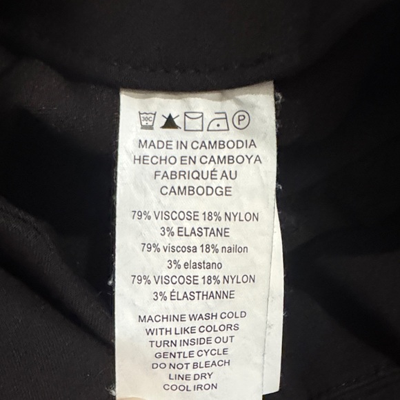 Michael Kors Black Stretch Ponte Ankle Pants with Gold Logo - Picture 4 of 8